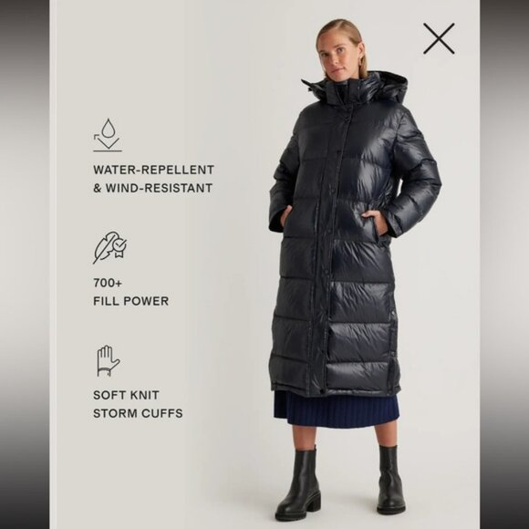 Quince Responsible Down Long Puffer Jacket, NWT, S - Picture 6 of 15